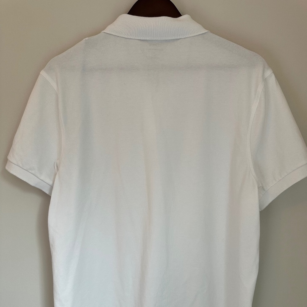 J.Crew Men’s Flex Piqué Polo — White | Size Large | Untucked Fit - Picture 2 of 5